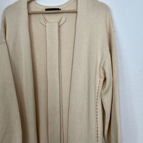 Hatch Maternity Tova Ivory Luxe Knit Long Cardigan Sweater Women's One Size - Picture 4 of 6